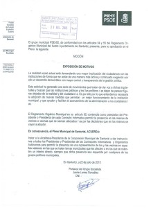 Moción comisiones